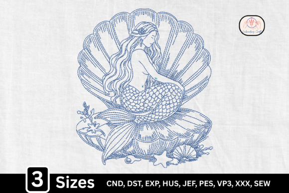 Download Line Art Mermaid Seashell - Mermaid Collection