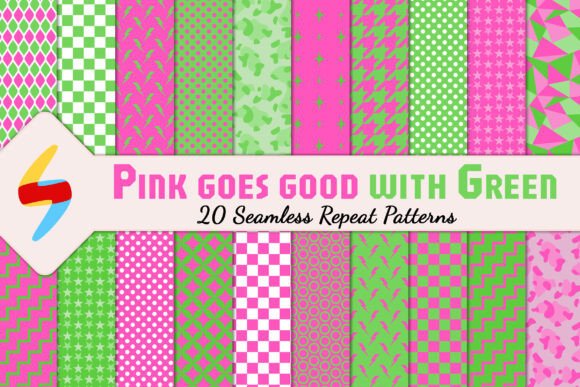Download Pink Goes Good with Green - Pattern Pack - Premium Resources