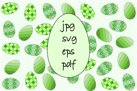 Download Easter Eggs Green Pattern - 4 Formats - Premium Resources