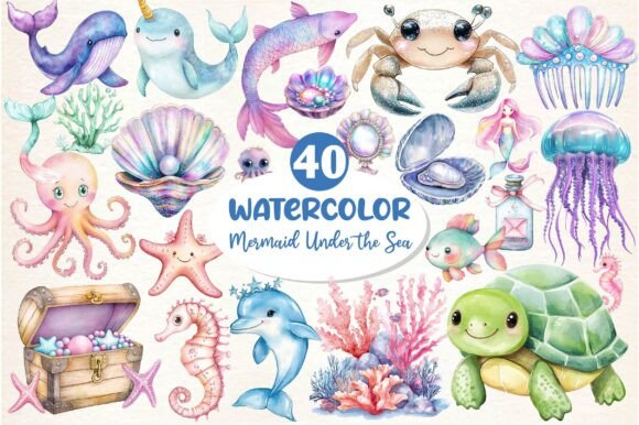 Download Little Mermaid Under the Sea Clipart - Mermaid Collection